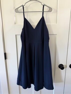 Women’s Navy Spaghetti-Strap V-Neck Dress Size 2x